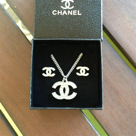 chanel earring and necklace set|chanel earrings official website.